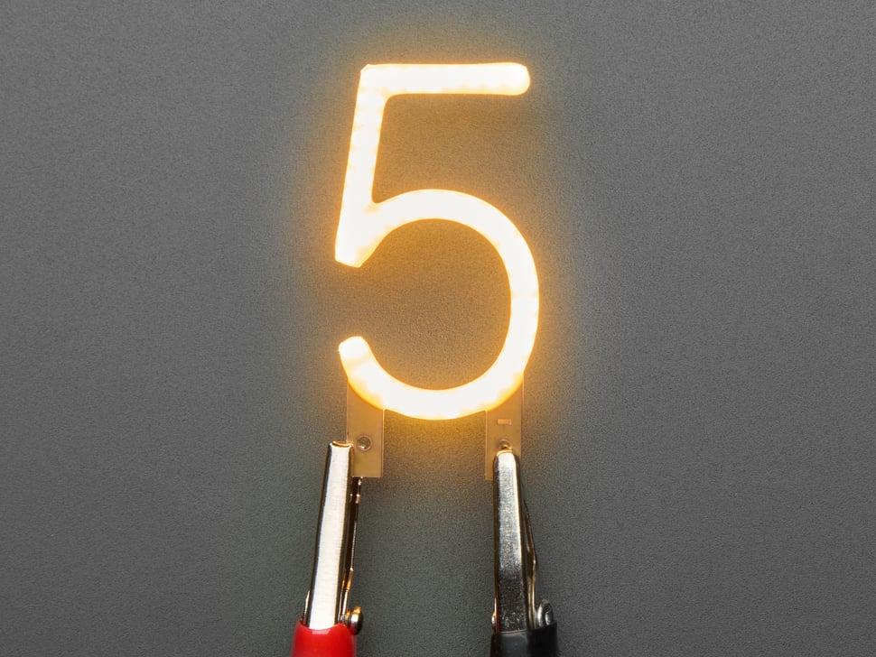 Adafruit Filamento LED número "5" - Blanco cálido