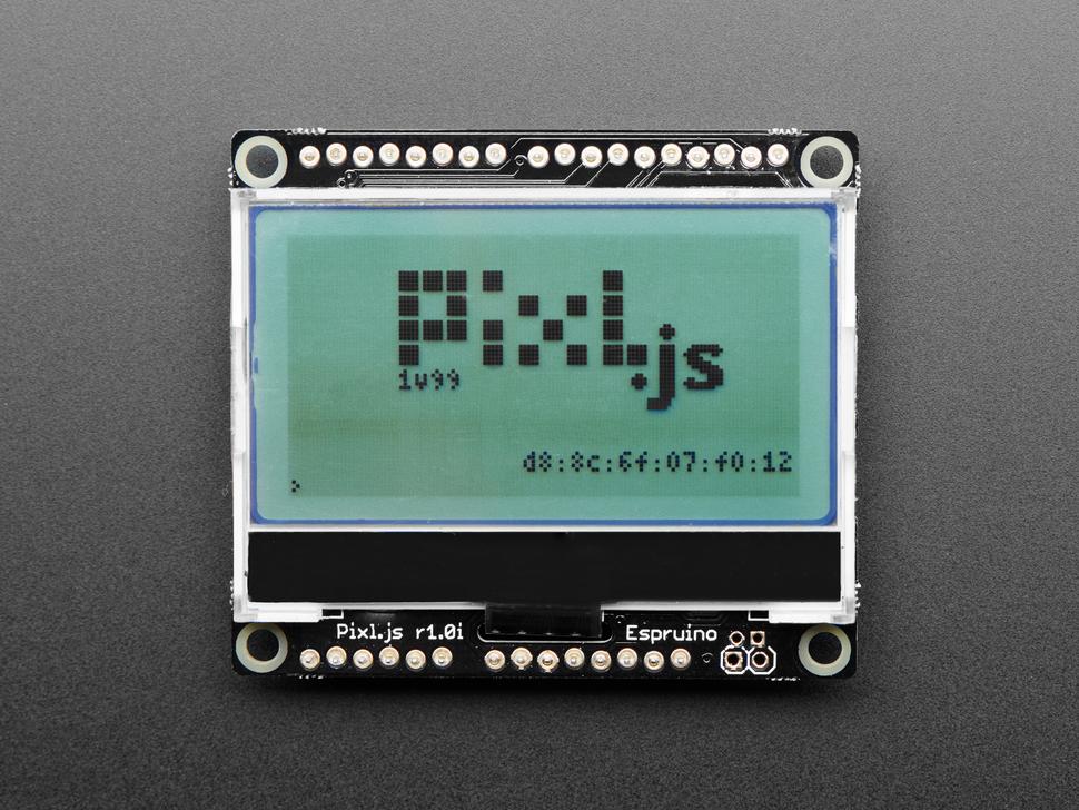 Adafruit Espruino Pixl.js - Javascript-microcontroller met LCD