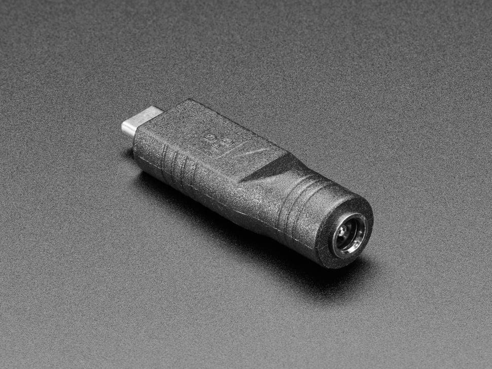 Adafruit 2,1 mm 5VDC-jack naar USB C-adapter