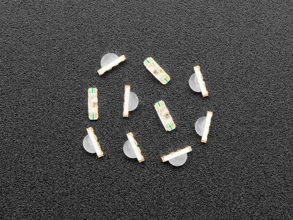 Adafruit NeoPixel adresseerbare RGB LED's - Slank rond 3,2 mm x 1,0 mm, verpakking van 10 stuks
