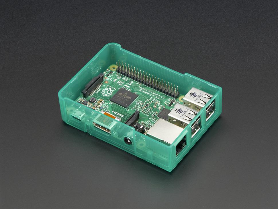 Adafruit Pi Model B+ / Pi 2 / Pi 3 case Basis - green