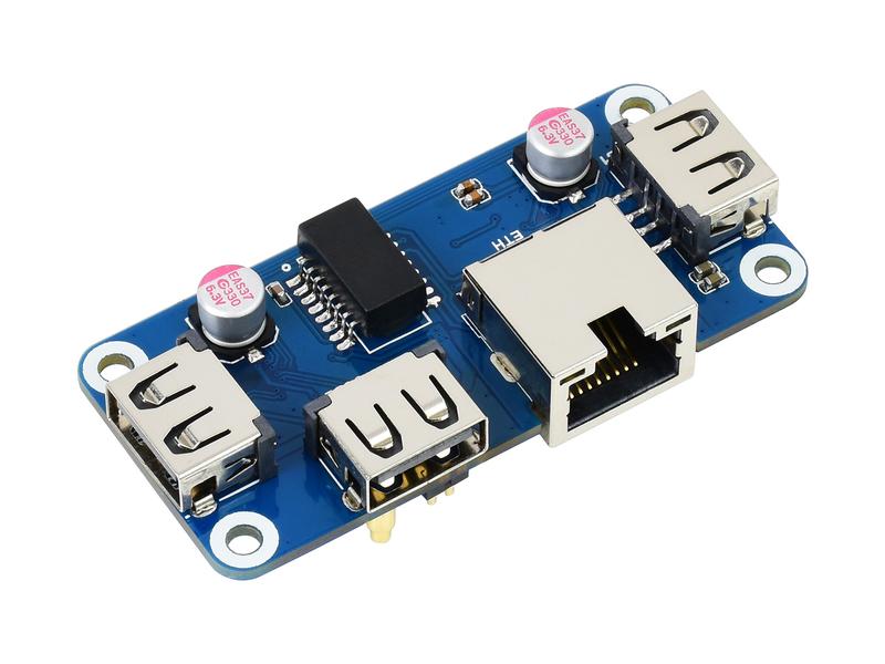 Waveshare Ethernet / USB HUB HAT (B) til Raspberry Pi-serien, 1x RJ45 ...
