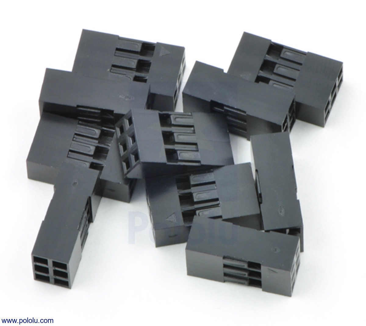 Pololu 0,1 '' (2,54 mm) krimp connector behuizing: 2x3-pins 10-pack