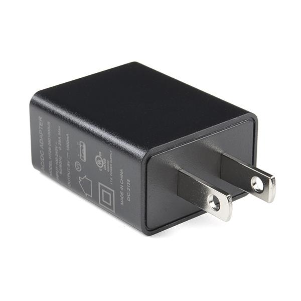 USB wandoplader - 5V, 1A (zwart)
