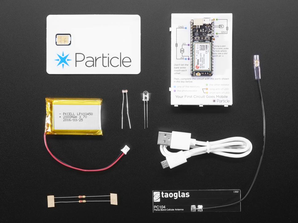 Adafruit Kit IoT cellulaire Particle Electron - 3G Europe/Afrique/Asie ...