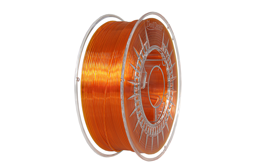 PETG Filament Helder oranje transparant - 1.75 - 1kg - Devil Design