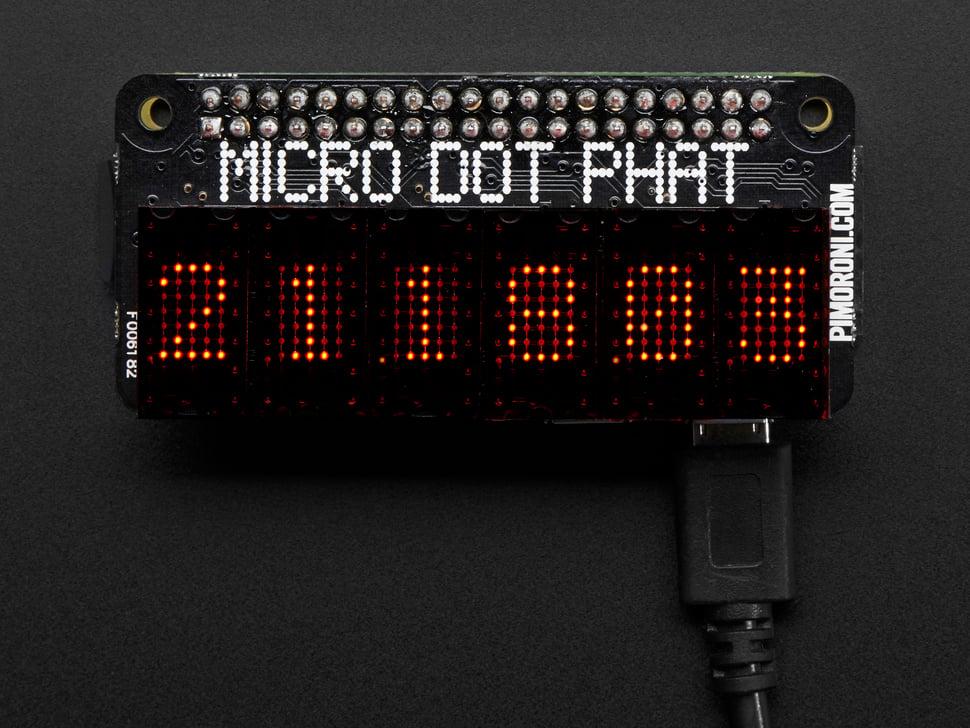 Adafruit Pimoroni Micro Dot pHAT met meegeleverde LED-modules - Rood