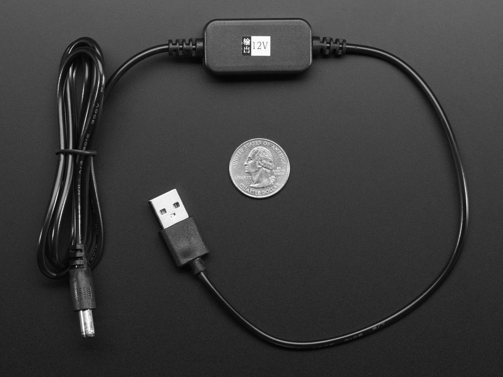 USB naar 2.1mm DC Booster Kabel - 12V
