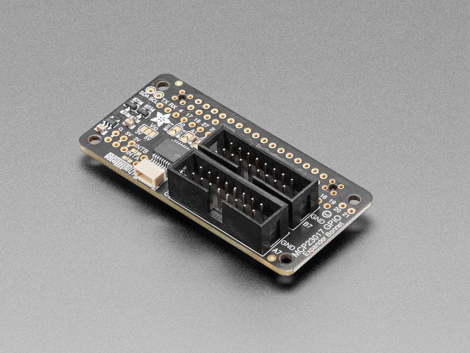 Adafruit GPIO Expander Bonnet - 16 extra I/O via I2C
