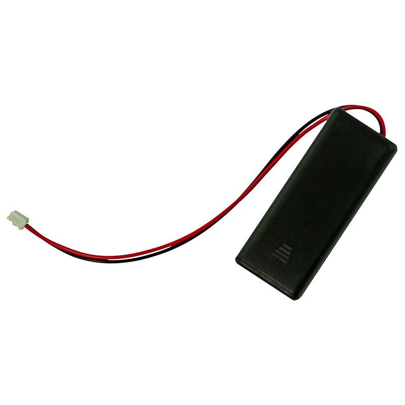 2x AAA-batterilåda med strömbrytare och JST-kontakt