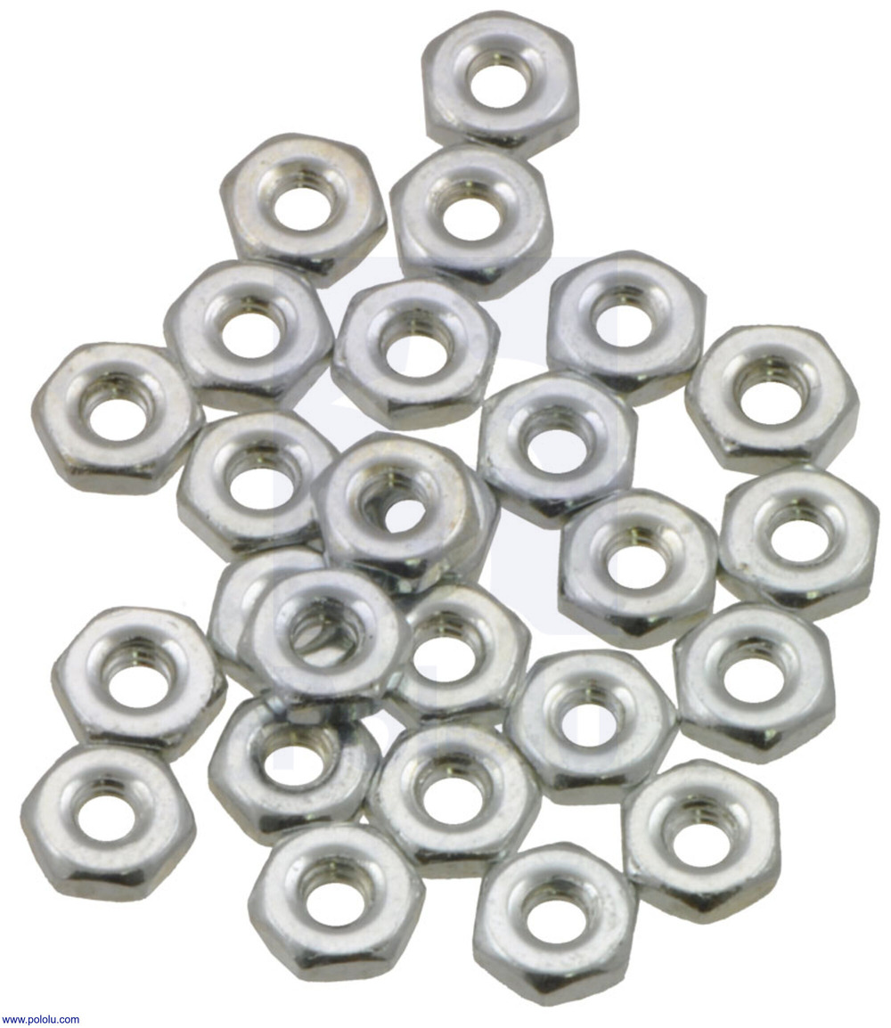Pololu Machine Hex Nut: #2-56 (25-pack)