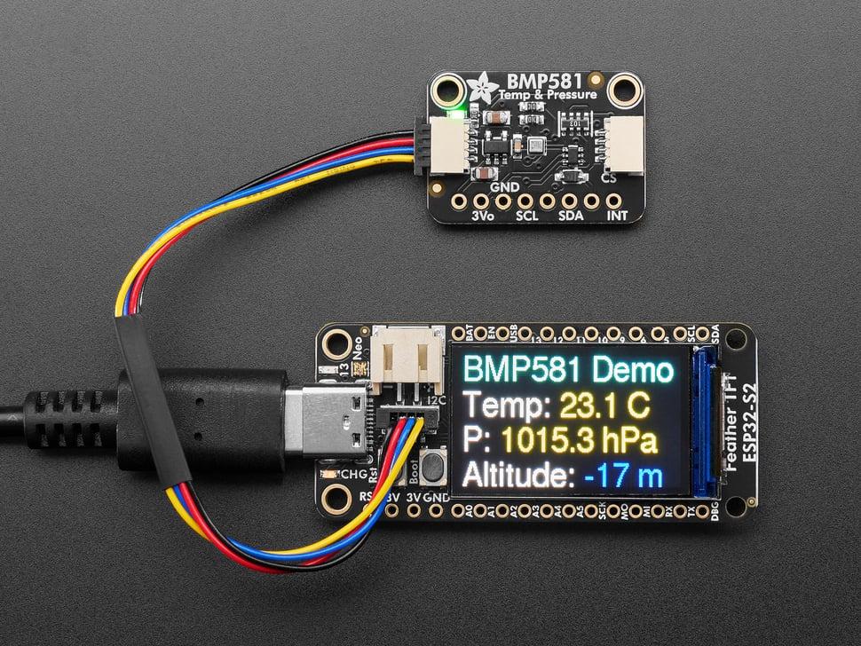 Adafruit BMP581 I2C of SPI temperatuur- en druksensor