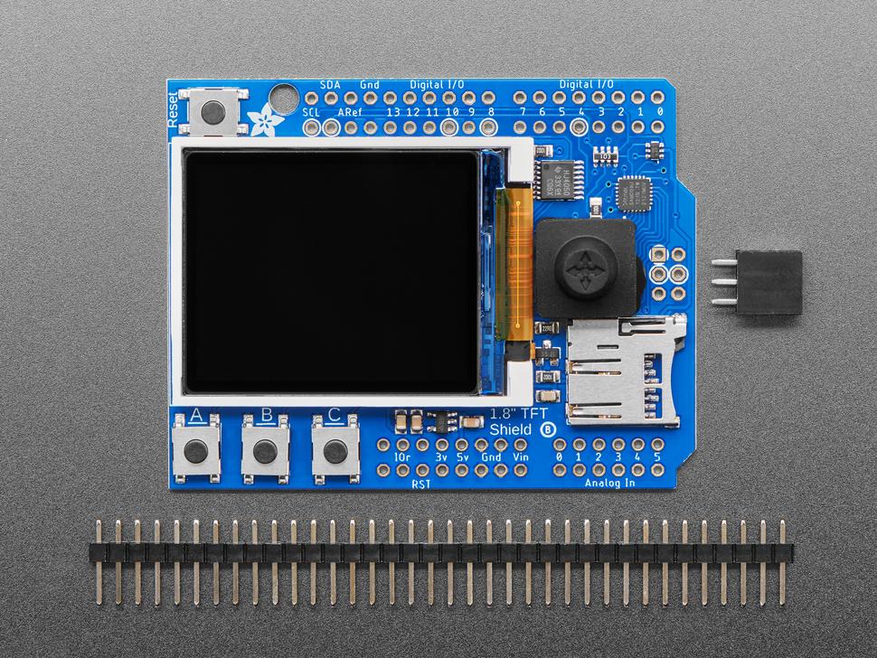 Adafruit 1,8" kleuren TFT- shield met microSD en joystick