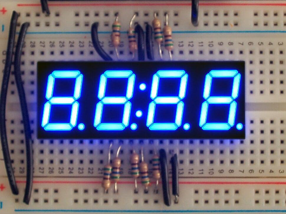 Adafruit Blauwe 7-segment display - cijferhoogte 0,56 inch
