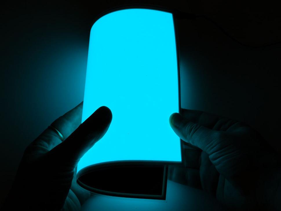Elektroluminescerende (EL) panel - 20cm x 15cm Aqua