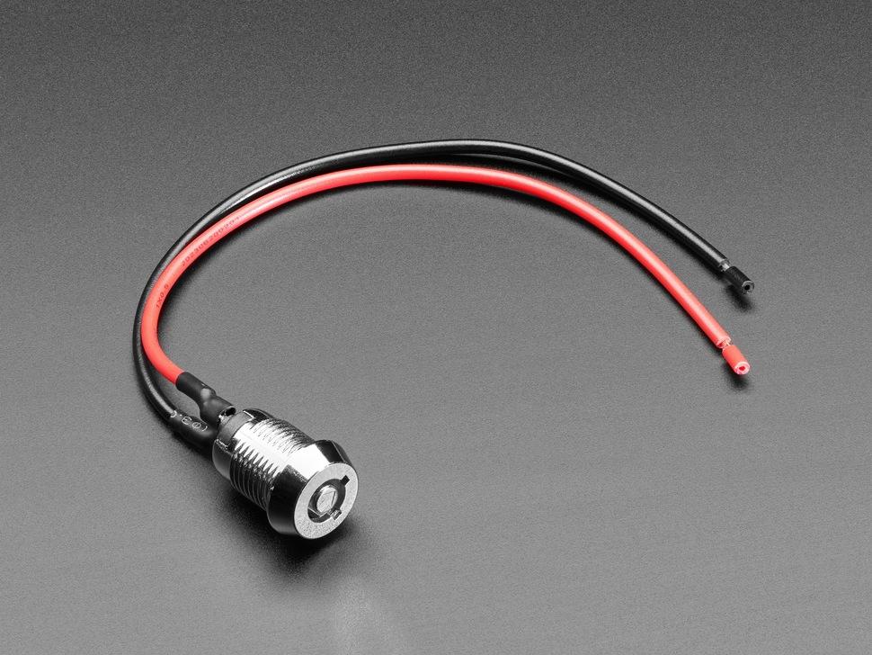 Adafruit Aan/uit ronde sleutelslot - 12 mm diameter