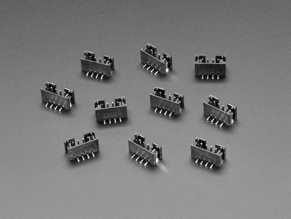 Adafruit JST PH 2 mm 4-pins verticale connector (10-pack) - STEMMA