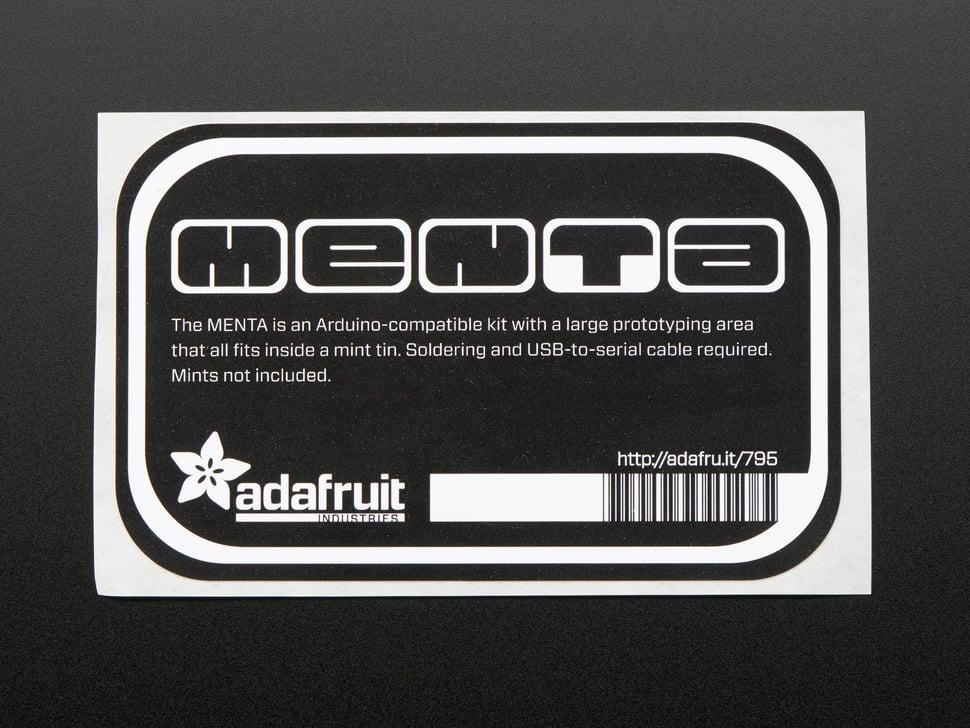 Adafruit MENTA - Sticker voor muntblik