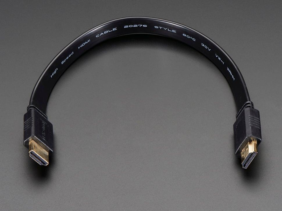 Adafruit HDMI Flat Cable - 1 foot / 30cm long