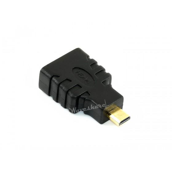 Adaptador HDMI fêmea para micro HDMI macho, adequado para Raspberry Pi 4B