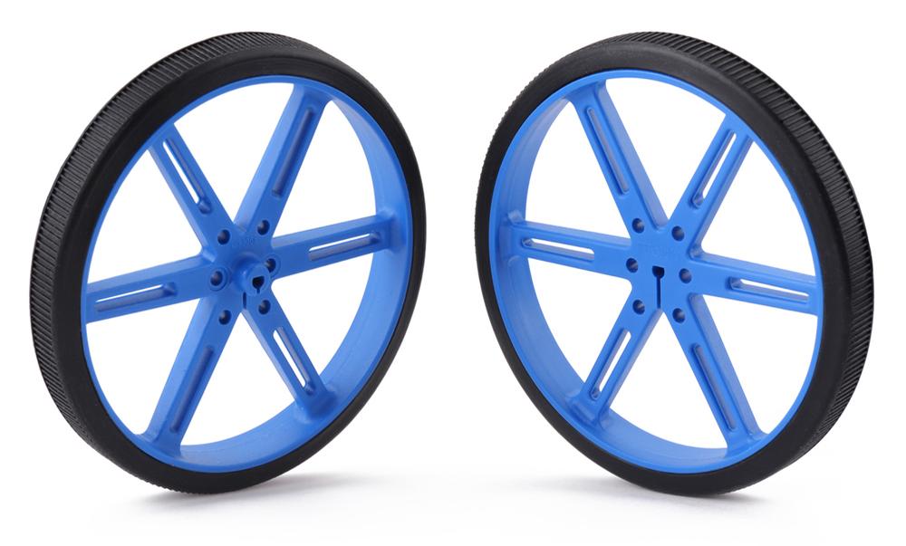 Paire de roues Pololu 90 × 10 mm - Bleu