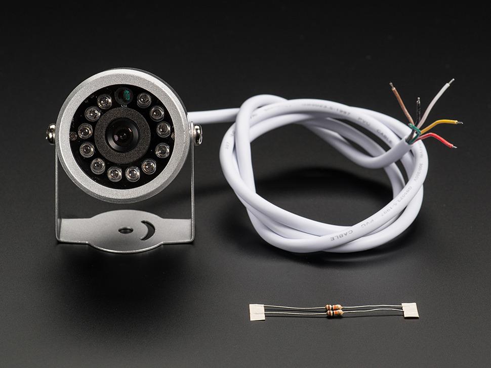 Adafruit Weerbestendige TTL seriële JPEG-camera met NTSC-video en IR-LED's
