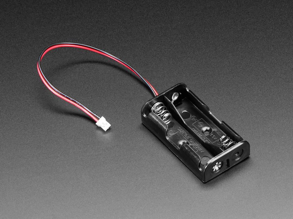 Adafruit 2 x AA open batterijhouder met JST PH-connector