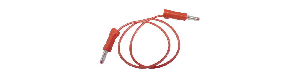 SCI Kabel met banaanstekkers - 50 cm Rode Audiokabel