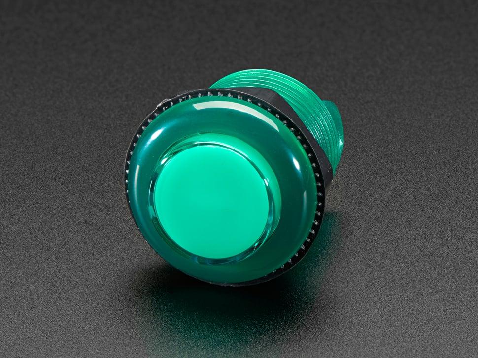 Adafruit Arcade-knop met LED - 30 mm doorschijnend green