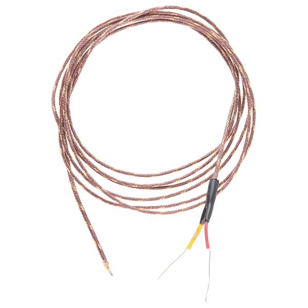 Termopar tipo K: aislamiento con trenza de vidrio (cable desnudo)