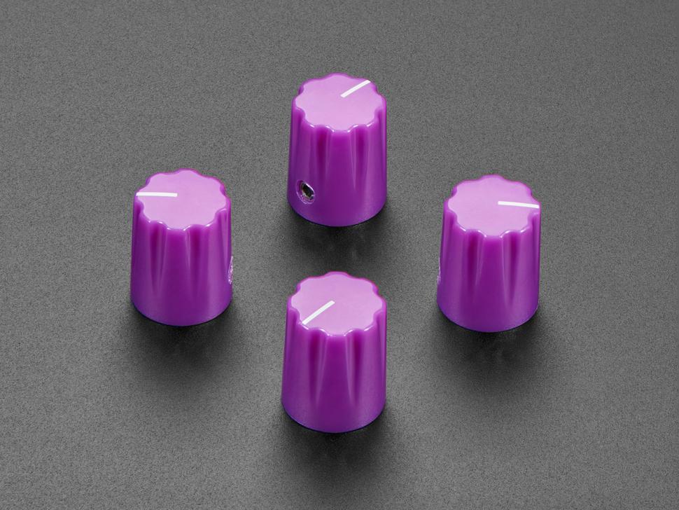 Adafruit Violet Micro Potentiometer Knop - set van 4