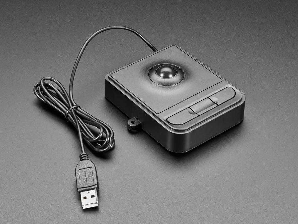 Adafruit Mini Paneelmontage USB Trackball met Drie Knoppen