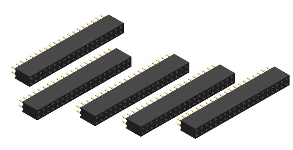 POPESQ® - Lot De 5 Connecteurs Femelles 2x13 Broches DROITS, 2.54mm, Pour Montage THT Sur PCB – Idéal Pour Bricolage électronique
