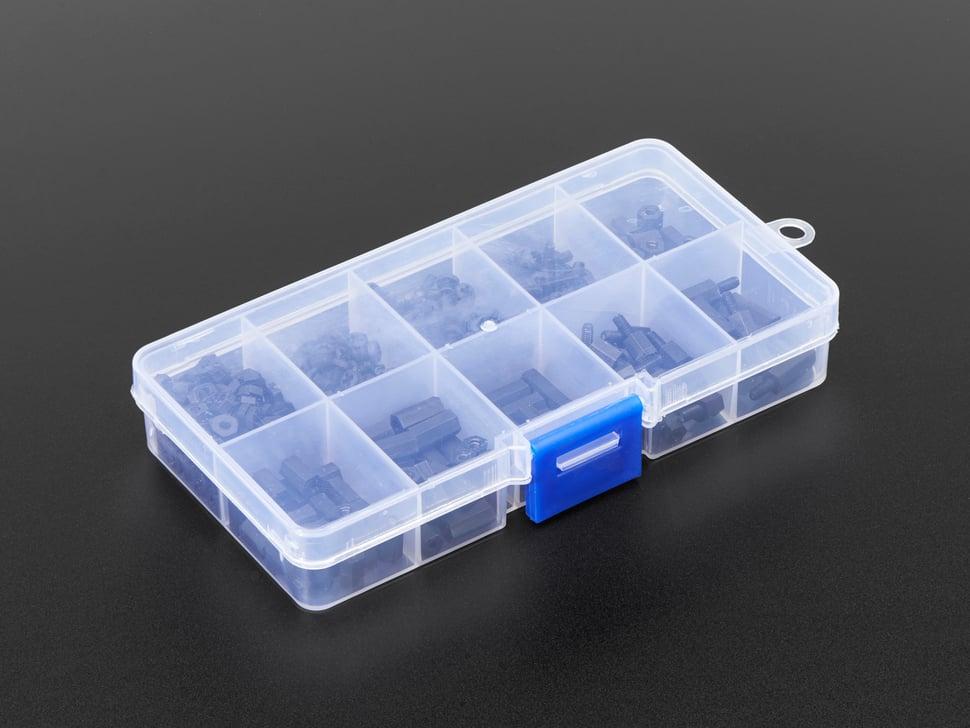 Adafruit Zwarte nylon machineschroef en afstandshouderset – M2,5 draad