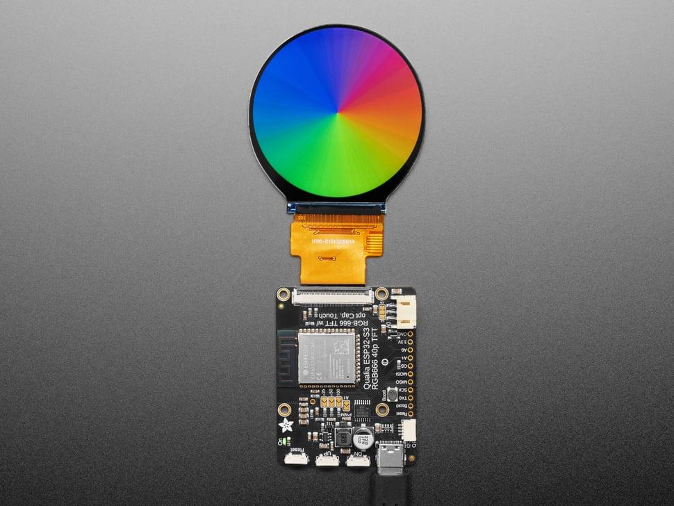 Monitor Ttl Adafruit Tela redonda RGB TTL TFT - 2,1