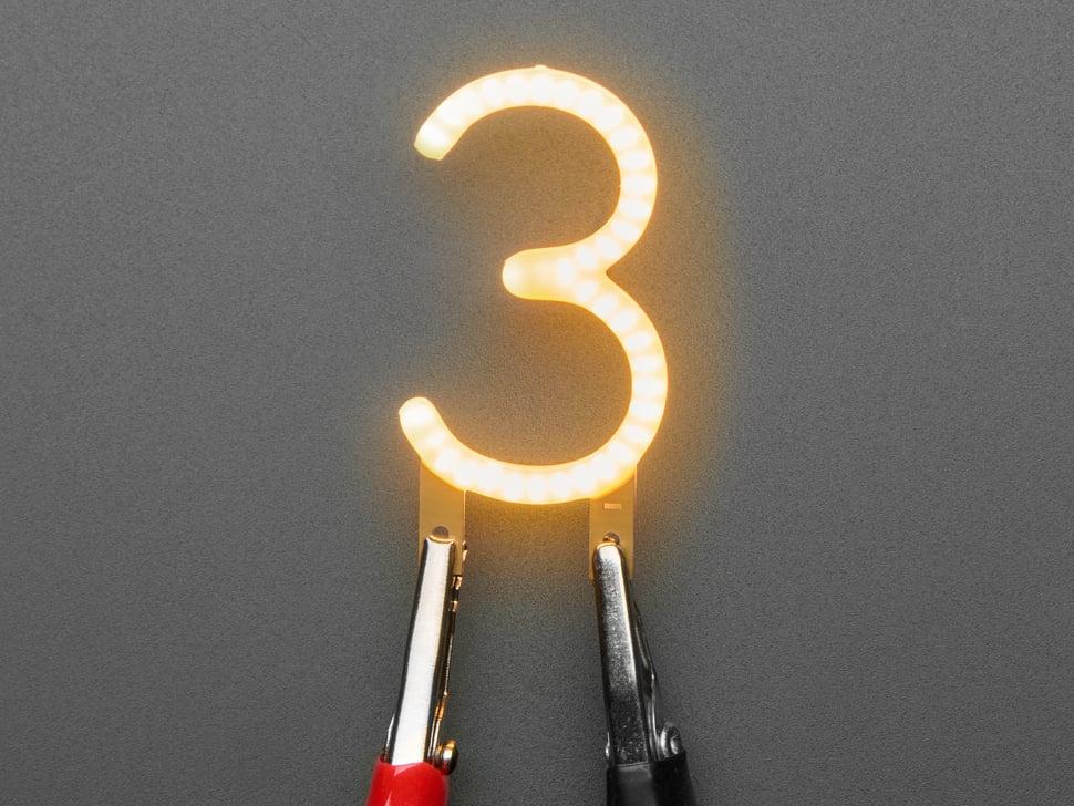 Adafruit LED-gloeidraad nummer - Warm wit "3"