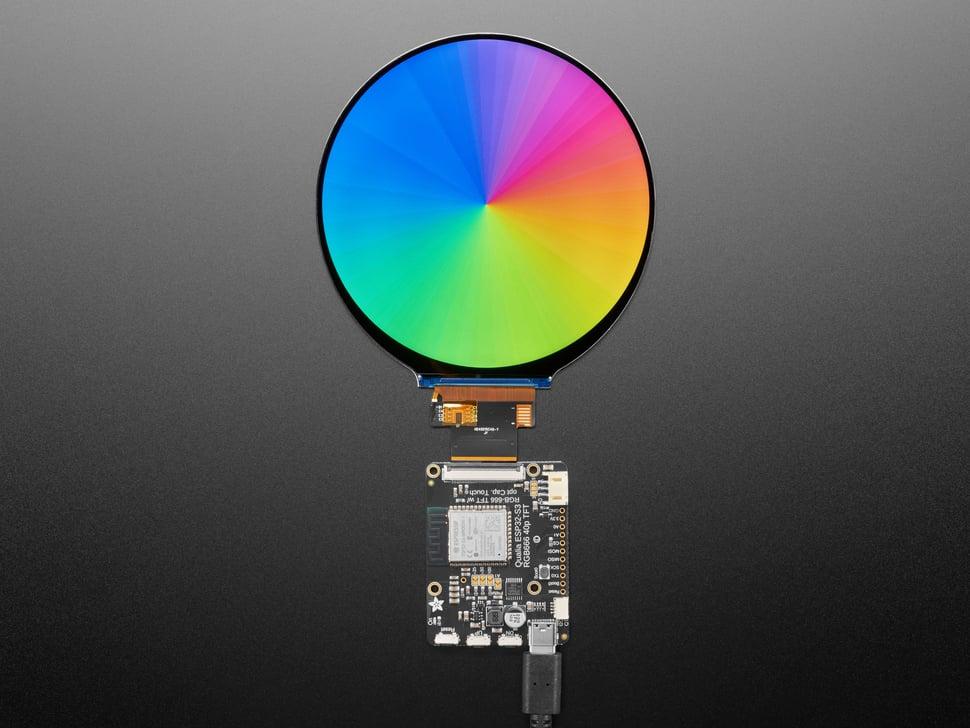 Adafruit Ronde RGB TTL TFT Display - 4" 720x720 - Geen Touchscreen