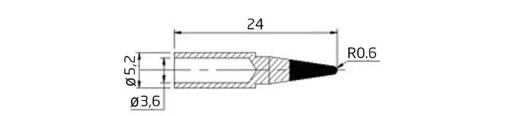 Velleman Punta di ricambio per saldatore Ø 0,6mm per VTSS300