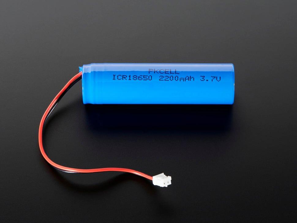 Adafruit Cilindrische lithium-ionbatterij - 3,7 V 2200 mAh