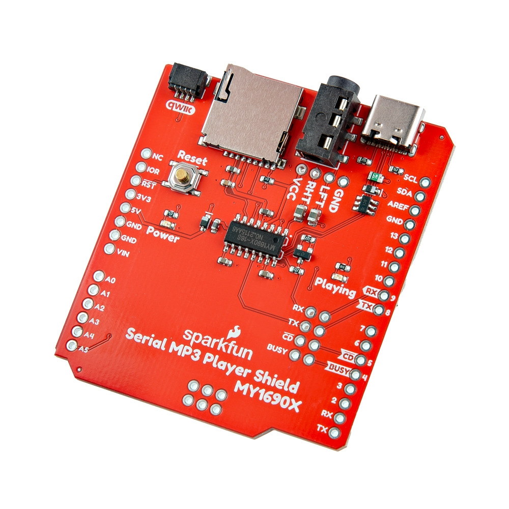 SparkFun Serial MP3 Player Shield - MY1690X-16S