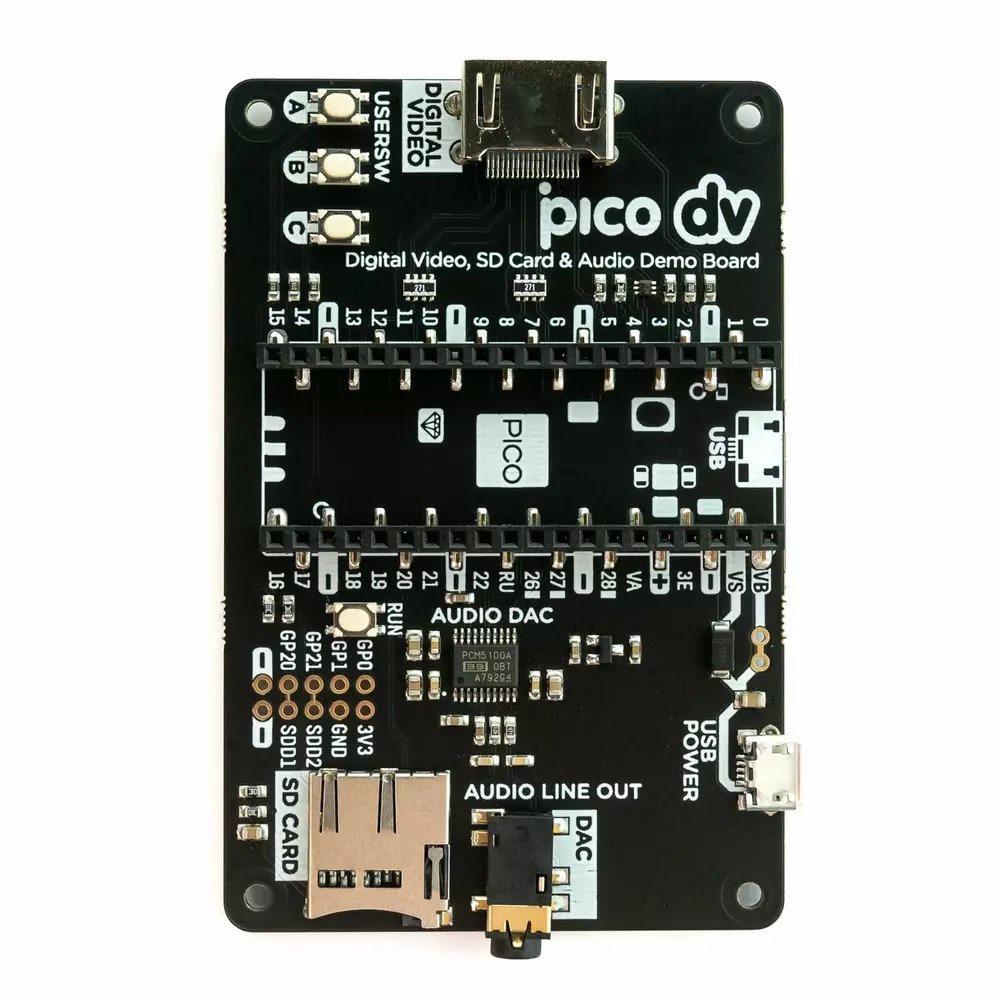Base de demostración Pimoroni Pico DV - PIM588