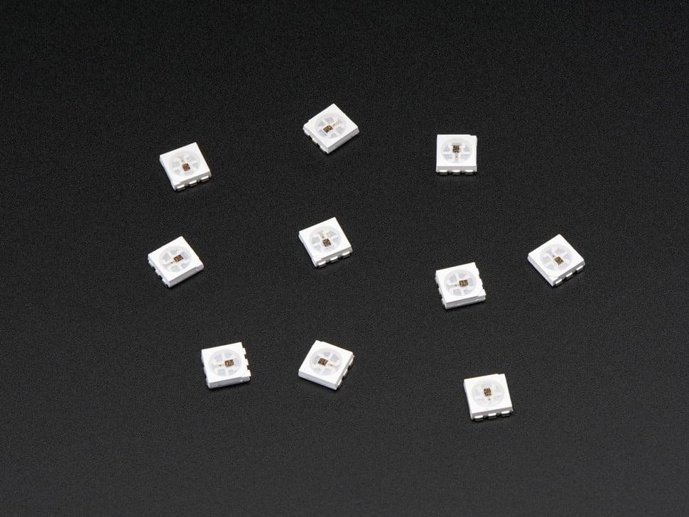 Adafruit 5050 RGB LED met geïntegreerde driver - 10 stuks