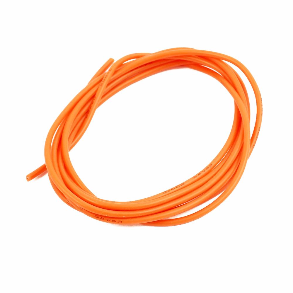 Flexibel oranje draad - 26AWG - 2 meter