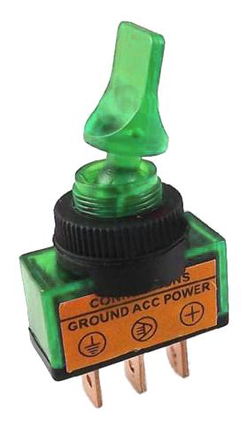 Flcivsh 3PZ Sopra Off Interruttore Un Levetta Illuminato Un Bilanciere 30A 12V DC SPST 2 Posizioni 3 Pin LED Blu Luce Cablata Per Auto Barca Automobilistica