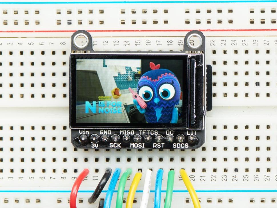 Adafruit 1,14" 240x135 kleuren TFT- display + MicroSD- breakout