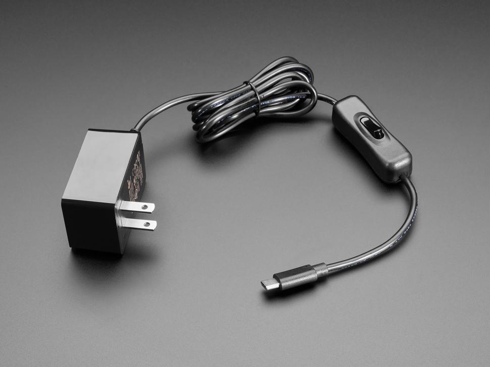 Adafruit Wandvoeding met USB C - 5V 3A Output en Schakelaar
