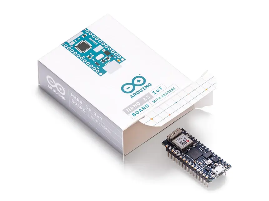 Arduino Nano 33 IoT - med loddede headere