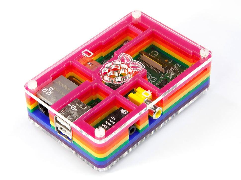 Adafruit Rainbow Pibow - Behuizing voor Raspberry Pi Model B