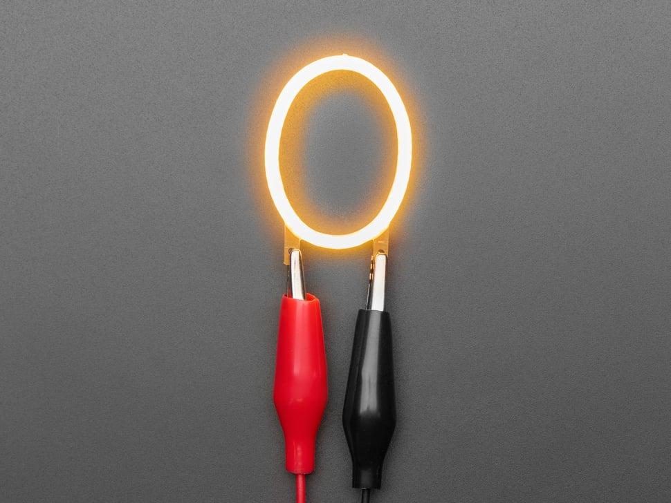 Adafruit Alfabet LED Gloeidraad - Warmwitte Letter "O"