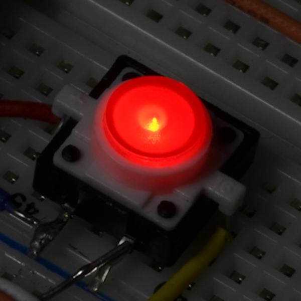 Botón táctil LED - Rojo